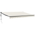 Toldo retráctil automático color crema 4,5x3 m
