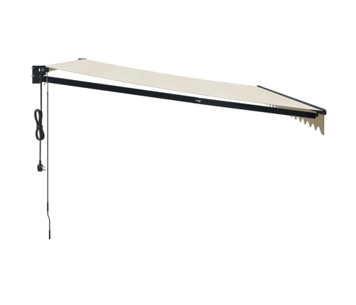 Toldo retráctil automático color crema 4,5x3 m