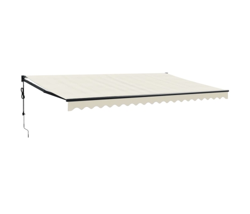 Toldo retráctil automático color crema 5x3 m