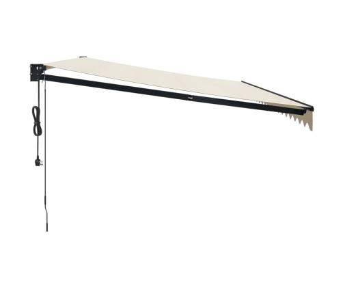 Toldo retráctil automático color crema 5x3 m