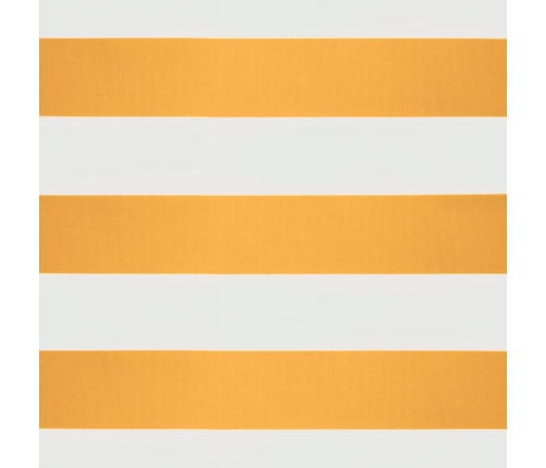 Toldo retráctil automático amarillo y blanco 3x2,5 m
