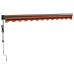 Toldo retráctil automático naranja y marrón 3x2,5 m