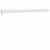 Toldo retráctil aluminio y tela azul y blanco 3x2,5 m