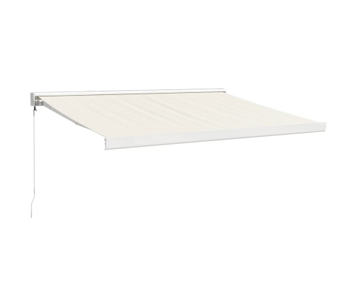 Toldo retráctil aluminio y tela color crema 3,5x2,5 m
