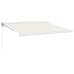 Toldo retráctil aluminio y tela color crema 3,5x2,5 m