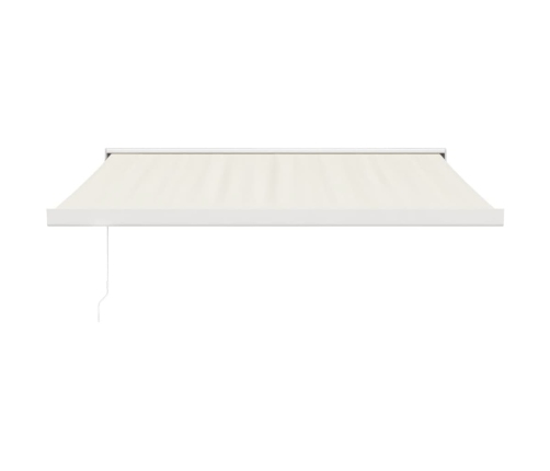 Toldo retráctil aluminio y tela color crema 3,5x2,5 m