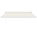 Toldo retráctil aluminio y tela color crema 3,5x2,5 m