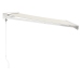 Toldo retráctil aluminio y tela color crema 3,5x2,5 m