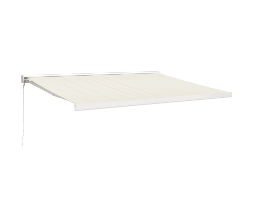 Toldo retráctil aluminio y tela color crema 4x3 m