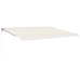 Toldo retráctil aluminio y tela color crema 4x3 m