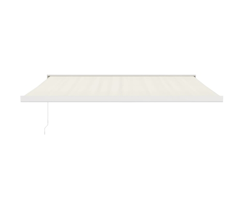 Toldo retráctil aluminio y tela color crema 4x3 m
