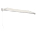 Toldo retráctil aluminio y tela color crema 4x3 m
