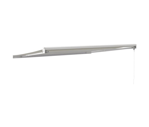 Toldo retráctil aluminio y tela color crema 4x3 m