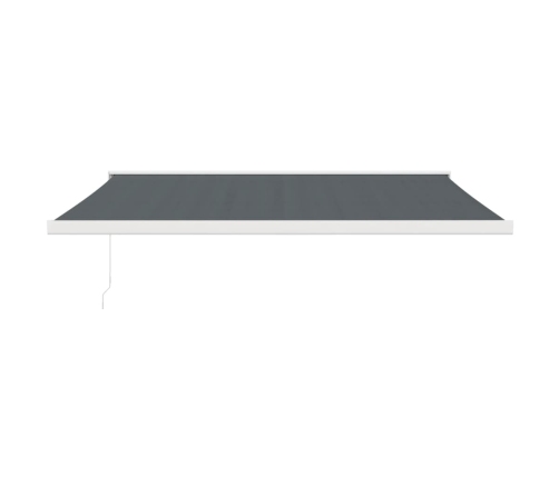 Toldo retráctil aluminio y tela gris antracita 4x3 m