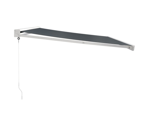 Toldo retráctil aluminio y tela gris antracita 4x3 m