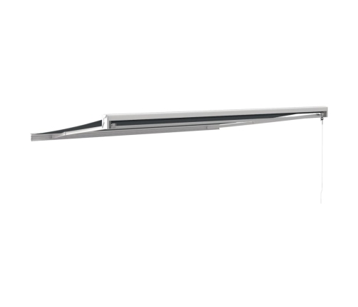 Toldo retráctil aluminio y tela gris antracita 4x3 m