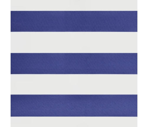 Toldo retráctil aluminio y tela azul y blanco 3x2,5 m