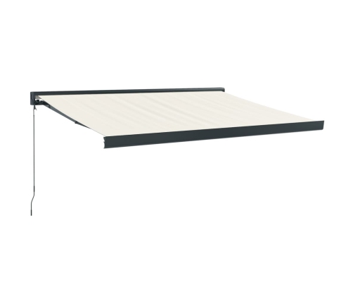 Toldo retráctil aluminio y tela color crema 3,5x2,5 m