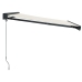 Toldo retráctil aluminio y tela color crema 3,5x2,5 m