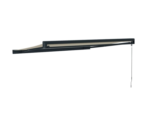 Toldo retráctil aluminio y tela color crema 3,5x2,5 m