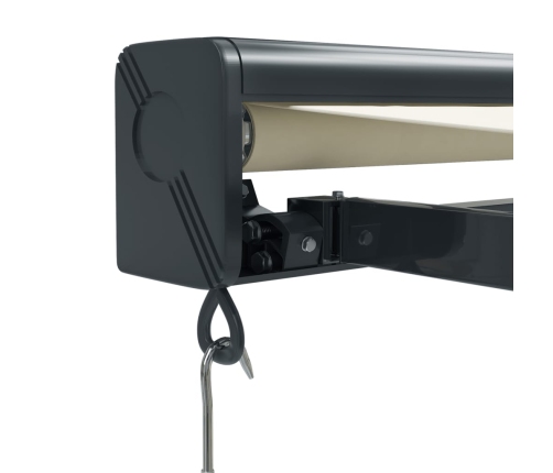 Toldo retráctil aluminio y tela color crema 3,5x2,5 m