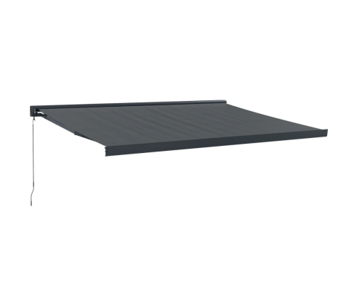 Toldo retráctil aluminio y tela gris antracita 4,5x3 m