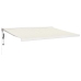 Toldo retráctil aluminio y tela color crema 4,5x3 m