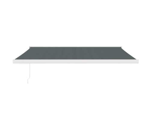 Toldo retráctil aluminio y tela gris antracita 4x3 m