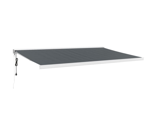 Toldo retráctil aluminio y tela gris antracita 5x3 m