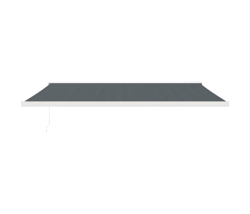 Toldo retráctil aluminio y tela gris antracita 5x3 m