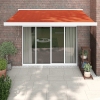 Toldo retráctil aluminio y tela naranja y marrón 3x2,5 m