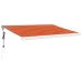 Toldo retráctil aluminio y tela naranja y marrón 3,5x2,5 m