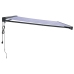 Toldo retráctil aluminio y tela azul y blanco 4x3 m