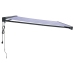 Toldo retráctil aluminio y tela azul y blanco 4,5x3 m