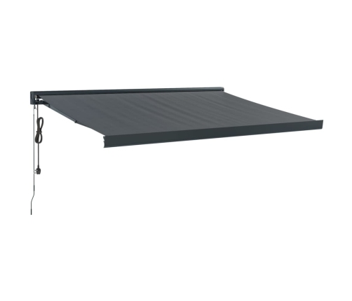 Toldo retráctil aluminio y tela gris antracita 3x2,5 m