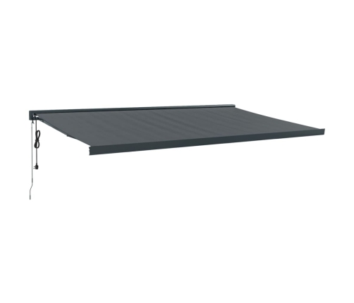 Toldo retráctil aluminio y tela gris antracita 5x3 m