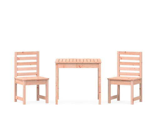 Mesa y sillas de jardín 3 pzas madera maciza Douglas