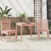 Mesa y sillas de jardín 3 pzas madera maciza Douglas