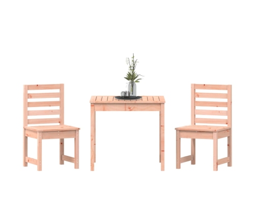 Mesa y sillas de jardín 3 pzas madera maciza Douglas