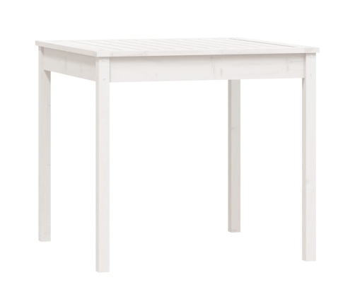 Juego de comedor de jardín 5 piezas madera maciza pino blanco
