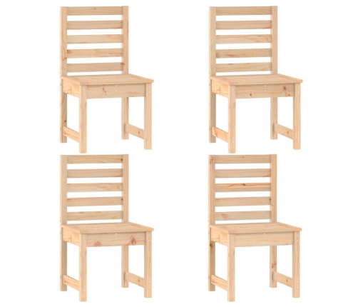 Juego de comedor de jardín 5 piezas madera maciza de pino