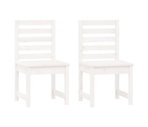 Juego de comedor de jardín 7 piezas madera maciza pino blanco