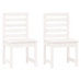 Juego de comedor de jardín 7 piezas madera maciza pino blanco