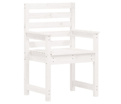 Juego de comedor de jardín 7 piezas madera maciza pino blanco