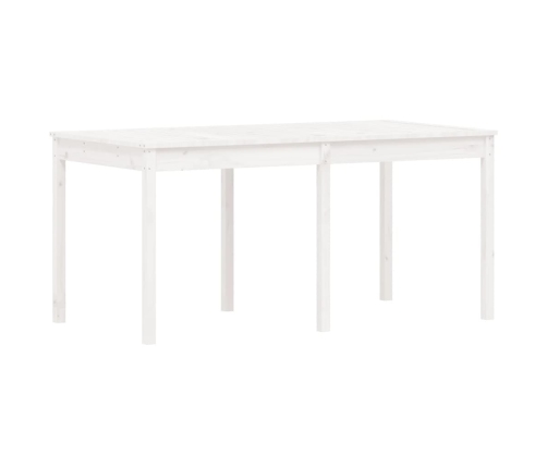 Juego de comedor de jardín 7 piezas madera maciza pino blanco