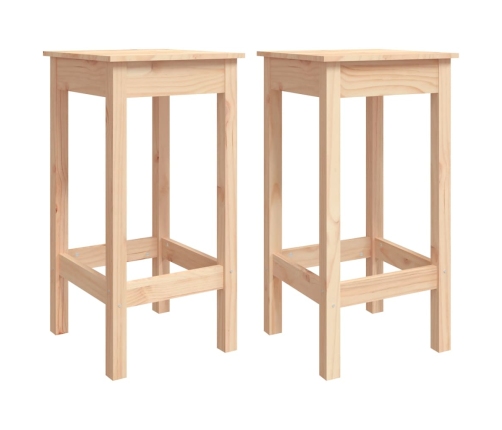 Set de mesa y taburetes altos 3 piezas madera maciza de pino