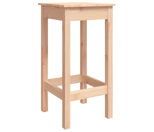 Set de mesa y taburetes altos 3 piezas madera maciza de pino