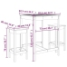 Set de mesa y taburetes altos 3 piezas madera maciza de pino