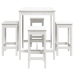 Set de mesa y taburetes altos jardín 5 pzas madera pino blanco