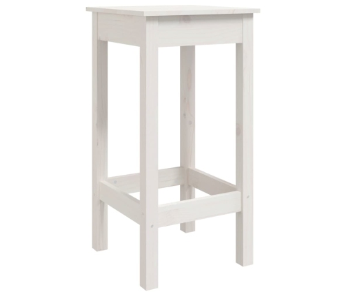 Set de mesa y taburetes altos jardín 5 pzas madera pino blanco